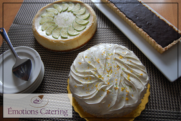 Lime Cheesecake, Carrot Cake and Hazelnut Tart